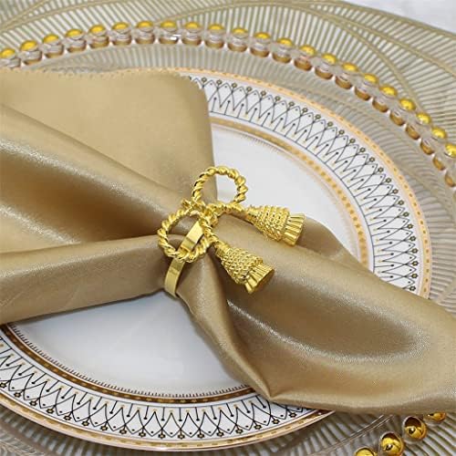 N/A 24/PCS מפית זהב טבעות מפיות מתכת מחזיקי מפיות לחג המולד לחג המולד לחתונה מפלגות שולחן