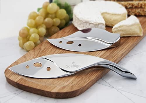 סט סכיני גבינה של Gdesign, סכין גבינה מפלדת אל חלד, כלי כלי גבינה עבור לוח חרסי, חובבי גבינה, מתנות
