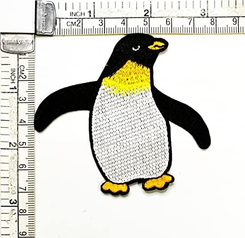 קליינפלוס 3 יחידות. פינגווין ציפור ברזל על תיקוני פינגווין חמוד קריקטורה ילדים אופנה סגנון רקום מוטיב