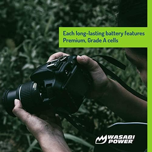 Wasabi Power סוללה ומטען כפול עבור Nikon EN-EL14, EN-EL14A & Nikon D3100, D3200, D3300, D3400, D3500,