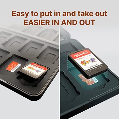 מארז משחק מתג MJTXGE עם 24 כרטיס למתג Nintendo & Switch OLED 24 מחזיק משחק תואם מיקרו SD Card Slot