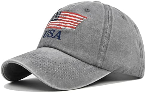 יום העצמאות נשטף דגל אמריקאי קלאסי מוסח ארהב אותיות רקמה רקמה כובע בייסבול משאית אבא כובע כובע