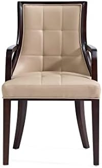 מנהטן נוחות השדרה החמישית אמצע המאה מודרני מרופד מצויץ מושב אוכל כורסא, סט של 2, אחת גודל, קרם