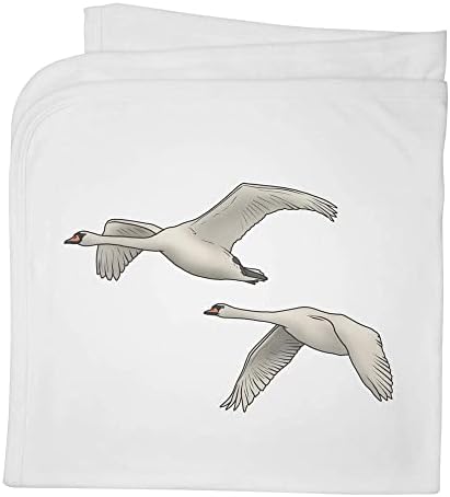 Azeeda 'Swans Bervans' שמיכה / צעיף כותנה כותנה