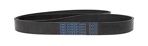 D&D PowerDrive 260J8 פולי V חגורת, אורך 26 , רוחב 0.74