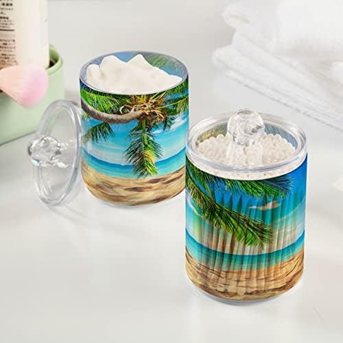 חוף קוקוס עץ דקלים כותנה מחזיק ספוגית מיכלי אמבטיה מיכל