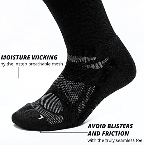 גרבי טיול צמר של אקסו מרינו - גרביים נושמים של צוות פיתול גרביים אתלטי עם מרופדים לגברים ונשים