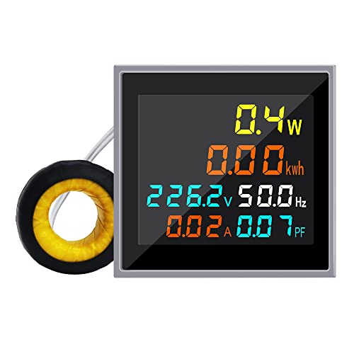 Ketotek AC מתח זרם Amperage 6in1 צג אנרגיה כוח LCD תצוגה דיגיטלית תצוגה דיגיטלית Ammet