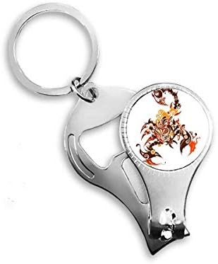 עקרב צבעוני מתאר אמנות חיה מתאר טבעת ניפר טבעת מפתח בקבוקי שרשרת פותחן