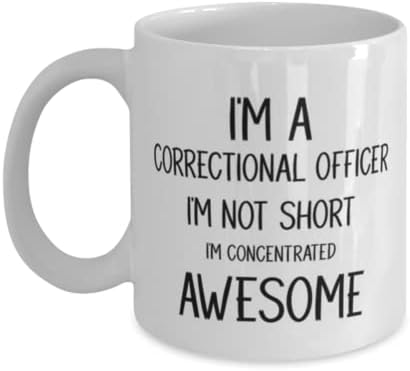 קצין כליאה ספל, אני קצין כליאה. אני לא קצר, אני מרוכז מדהים, חידוש ייחודי מתנת רעיונות כליאה קצין, קפה