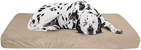 מיטת כלב אורטופדית-מיטת כלב קצף זיכרון 2 שכבות עם כיסוי עליון של שרפה הניתן לכביסה במכונה – מיטת כלב