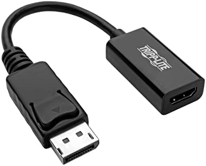 Tripp Lite Displayport לממיר מתאם HDMI 4K @ 60Hz, מחבר נשיקה, DP 1.2 ל- HDMI 2.0 M/F, DP ל- HDMI, שחור