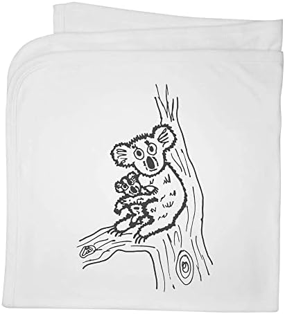 Azeeda 'Koala & Joey in Tree' כותנה שמיכה/צעיף