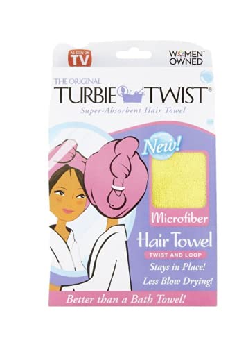 טורבי טוויסט מגבת שיער סופגת סופר מיקרופייבר טוויסט ולולאה