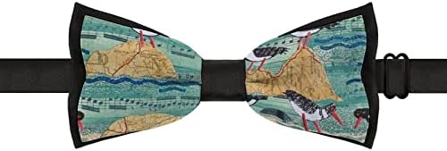 עשב חתול לאורך החוף עופות ים מצחיק עניבה מראש קשור פורמליות עניבת פרפר מתכוונן עניבת פרפר מודפס עבור