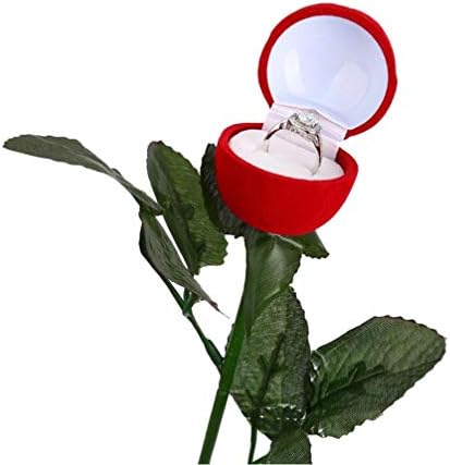 טופבאתי הצעה עלה טבעת קופסות אדום עלה טבעת מחזיקי פרח בצורת טבעת תכשיטי קופסות דקורטיבי פרח תכשיט אחסון