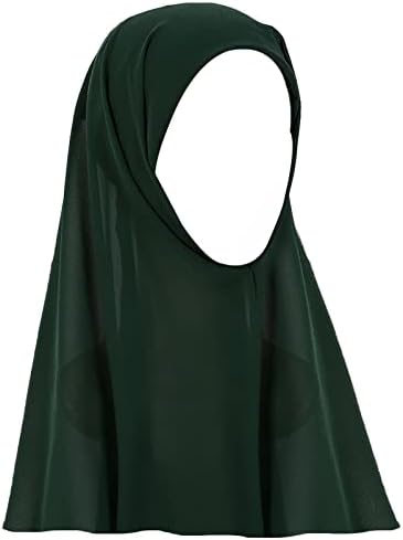 אמוק שיפון חיג 'אב לנשים עם כובע תחתון מוצק מוסלמי ראש צעיף כלול 12 יחידות חיג' אב סיכות