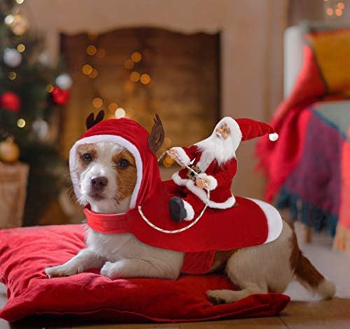 אידפט מצחיק כלב חיות מחמד חתול חג מולד תחפושת סנטה כלבי קפוצ'ון חורף בגדים למסיבת חג המולד ליל כל הקדושים,