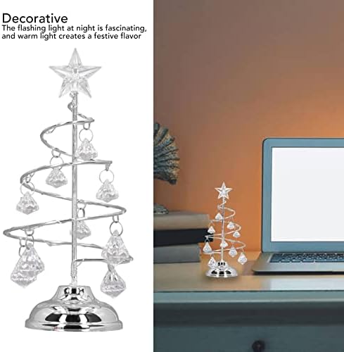 LED עץ חג המולד קישוט מנורה גבישי ברזל מחושל מנורת קישוט ספירלה תצוגה דקורטיבית קישוטי אור דקורטיביים