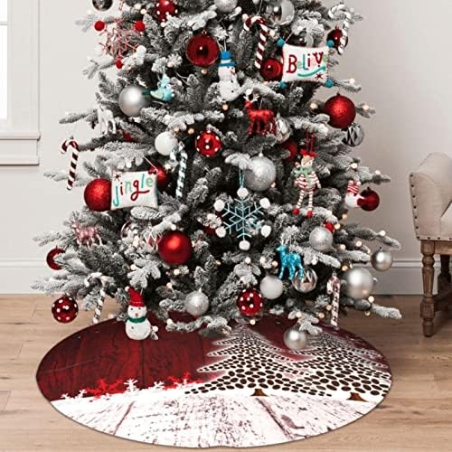 חצאית עץ חג המולד עץ אורן אדום 36 אינץ 'גרב חג המולד 18 אינץ