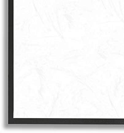 תעשיות סטופל עצים חורפיים מופשטים נוף מושלג של מושלג לבן בצבע בז ', מעוצב על ידי דפנה פולסלי שחור ממוסגר