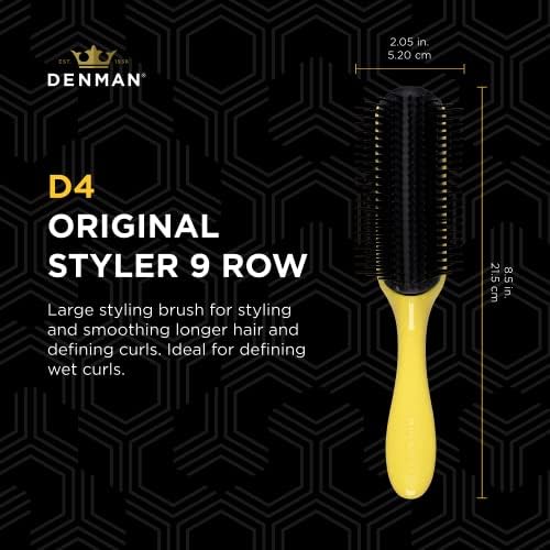 מברשת שיער מתולתל דנמן ד4 מברשת סטיילינג 9 שורות לעיצוב, החלקת שיער ארוך יותר והגדרת תלתלים-לנשים וגברים