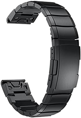 רצועת Watchband של Eeomoik Metal עבור Garmin Fenix ​​7 7S 7X 5X 5 6X 6PRO 3HR EasyFit מהיר שחרור מהיר