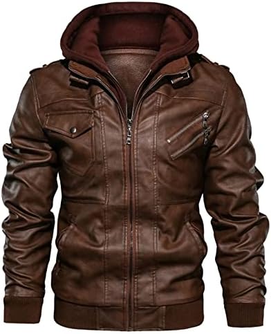מעילי חורף של ADSSDQ לגברים, ז'קט של שרוול ארוך Mens Mens Plus בגודל קפוצ'ונים וינטג 'חורפים מתאימים