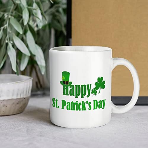 שמח סנט פטריק יום הדפסת ספל קפה כוס קרמיקה תה כוס מצחיק מתנה עבור משרד בית נשים גברים 11 עוז