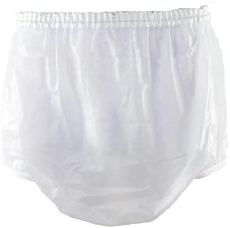 קרני טופי בריחת שתן למבוגרים מכנסיים מכנסי פלסטיק מכנסי חיתול עם צנאי מותניים 1 לבן