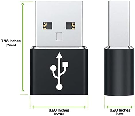 USB-C נקבה ל- USB מתאם מהיר זכר התואם את מהדורת ה- HTC One Google Play עבור מטען, סנכרון, מכשירי OTG