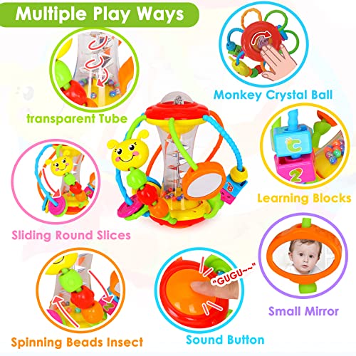תינוק צעצועי 6 כדי 12 חודשים, תינוקות צעצועי 0-6 חודשים, תינוק רעשנים פעילות כדור, שייקר, לתפוס וספין