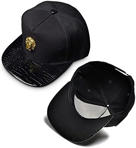 ראלינק יוניסקס 3 ד מתכת הרבעה מתכוונן שטוח ביל סנאפבק בייסבול פאנק כובע כובע