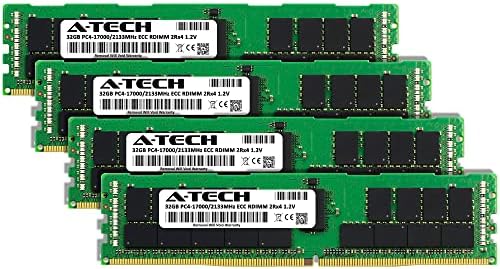 A -Tech 128GB ערכת זיכרון זיכרון זיכרון ל- HPE Z640 תחנת עבודה - DDR4 2133MHz PC4-17000 ECC רשום RDIMM