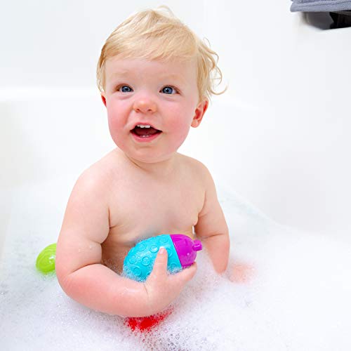 Sassy Light Up Buy, סירות, כדור מקלחת ו- EZ Suckezies צעצועי אמבטיה 7 חלקים - גיל 6+ חודשים