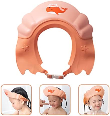 אמבטיה אבזר סט ילדים שמפו תינוק מקלחת שמפו כובע קריקטורה מתכוונן רחצה כובע בטוח מגן כובע לפעוטות תינוק
