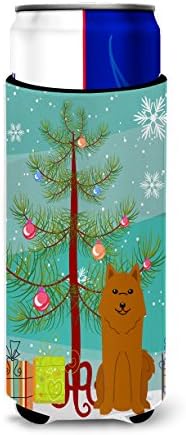 אוצרות קרוליין BB4147MUK עץ חג מולד שמח קרליאן דוב כלב אולטרה חיבוק לפחיות דקיקות, יכול שרוול קריר מכונה