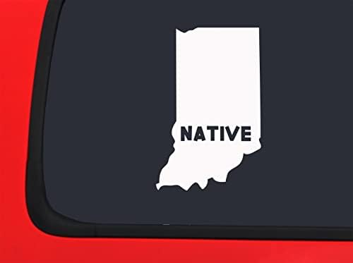 רכב מדבקת אינדיאנה ילידים בית עיר הולדתו רכב חלון מדבקות מדבקה לבן 7 אינץ