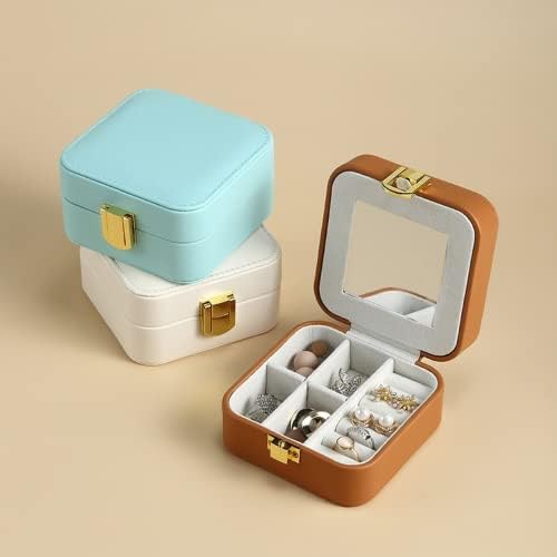 קופסת תכשיטים קטנה של Jibiacb, מארגן קופסאות תכשיטים, מארגן תכשיטים ניידים, מארגן תכשיטים מיני קופסת
