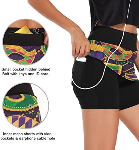 Xigua Mardi Gras חצאיות אתלטיות אקטיביות לנשים עם כיסים סורט חצאית טניס קל משקל גולף סקורטס