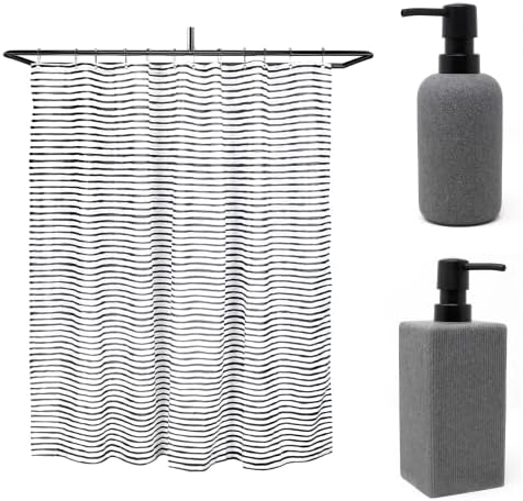 סט אביזרי אמבטיה של Varato Design - 3 חלקים - כולל אבן גדולה 8 אינץ 'מתקן סבון ידיים, מתקן סבון עגול