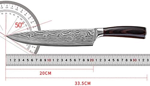 ג ' ינגי 7 אינץ מטבח סכין, אסיה סכין יפני שף סכין עשוי גרמנית גבוהה פחמן נירוסטה, ארגונומי ידית, אולטרה