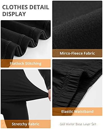 תחתונים תרמיים של Runhit לגברים ג'ונס ארוך לגברים חולצות תרמיות מכנסיים בשכבה בסיסית גברים תחתונים תרמיים