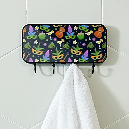 מחזיק מגבות קיר קיר מתלה מגבת עיצוב אמבטיה תפאורה חלוקת חלוק בגדים פרח פרח מארגן אחסון מגבת אמבטיה ירוק