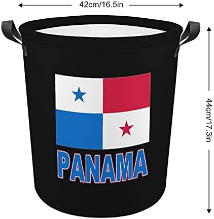 גאווה של פנמה-פנמה דגל אוקספורד בד כביסה סל עם ידיות אחסון סל עבור צעצוע ארגונית ילדים חדר משתלת סל