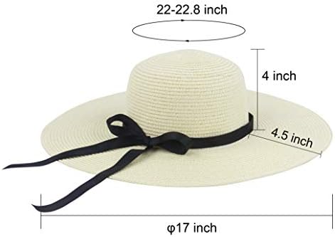 נשים רחב ברים קש שמש כובע תקליטונים מתקפל להפשיל כובע עד 50 + קיץ חוף כובעים