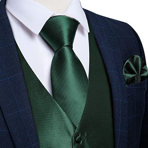 אפוד חליפת פייזלי של דיבנגו של דיבנגו וריכוד עניבה 6 יחידות עניבת פרפר לפני עניבה רשמית לטוקסידו