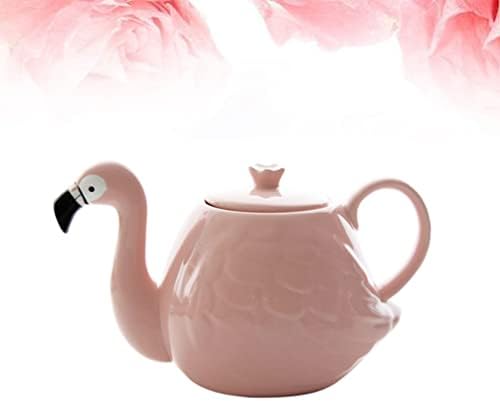 דקור הוואי אנגואני קרמיקה קרמיקה יפנית סיר תה פלמינגו דפוס תה תה קומקום גדול חרסינה הגשת קומקום לתה