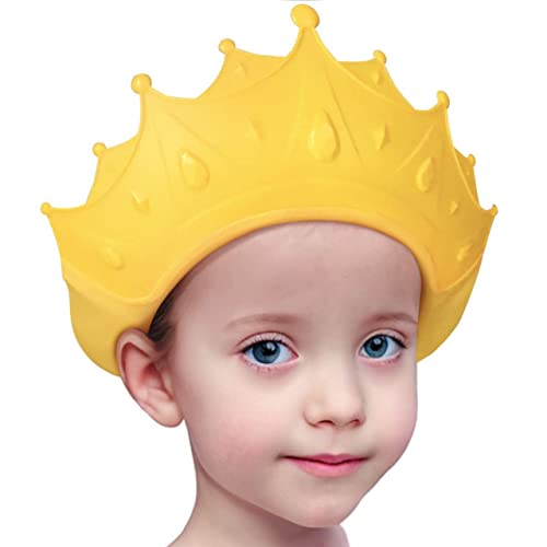 תינוק מקלחת כובע עמיד למים שמפו כובע לילדים פעוט בנות בני להגן על אוזני עיניים.מתכוונן סיליקון רחצה