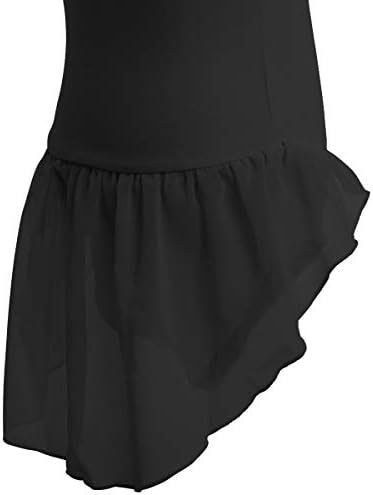 Obeeii פעוט הילדה ילדה כובע שרוול שרוול שמלת בלט גבוהה נמוכה חצאית בלחיית גוף בלרינה בגדי לבוש פעילות